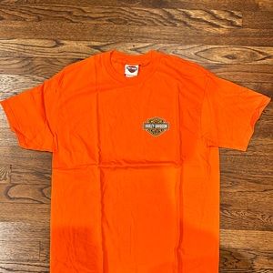 Vintage, orange, Harley, Davidson T-shirt